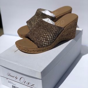 Finest by Onex low wedge slide sandals